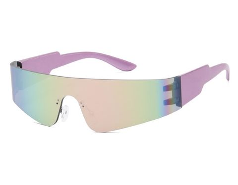 Y2k Colorful Pc Special-shaped Mirror Frameless Sports Sunglasses