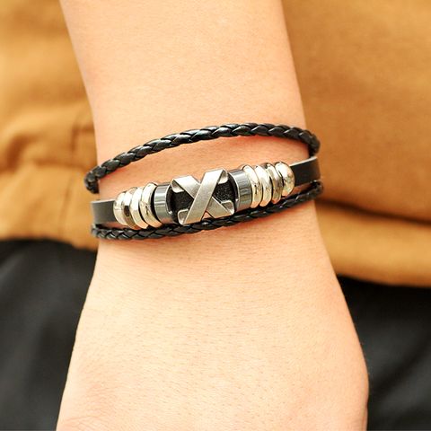 1 Piece Fashion Modern Style Simple Style Letter Alloy Chain Silver Plated Unisex Bracelets