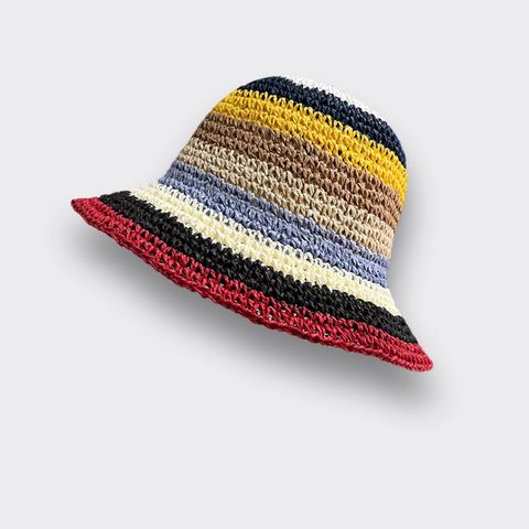 Women's Sweet Multicolor Wide Eaves Straw Hat