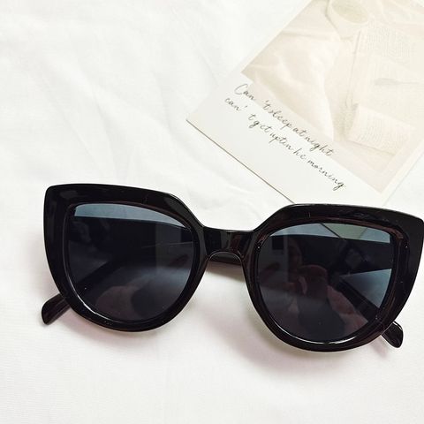 Elegant Fashion Solid Color Pc Cat Eye Full Frame Women's Sunglasses