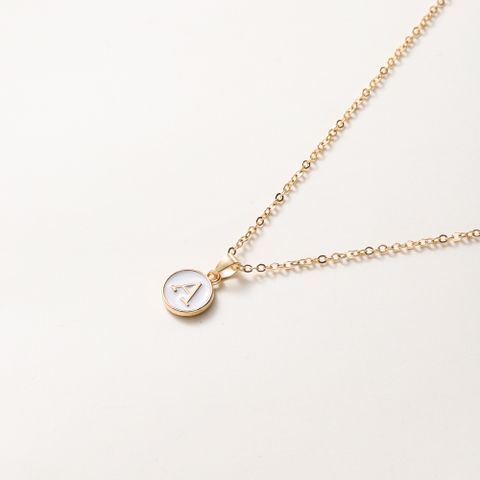 1 Piece Simple Style Letter Alloy Plating Unisex Necklace