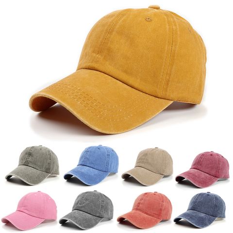 Women's Simple Style Solid Color Curved Eaves Baseball Cap