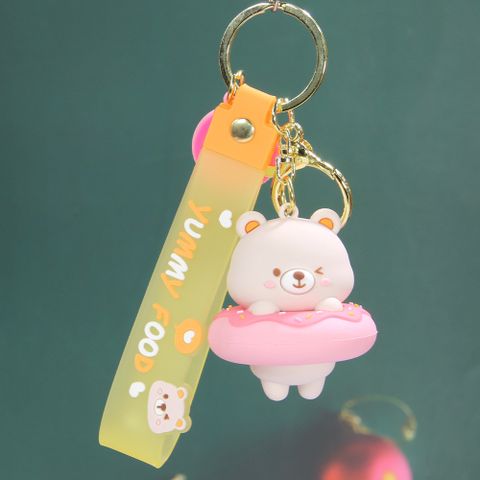 1 Piece Cartoon Style Astronaut Panda Silica Gel Unisex Keychain