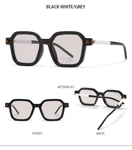 Fashion Color Block Ac Square Patchwork Full Frame Optical Glasses