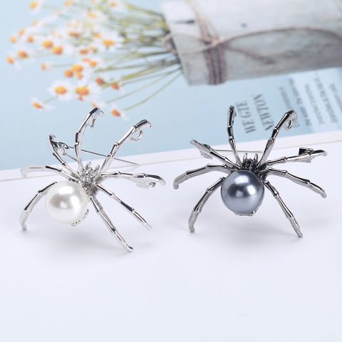 Korean Style Spider Alloy Inlay Artificial Pearls Women's Brooches