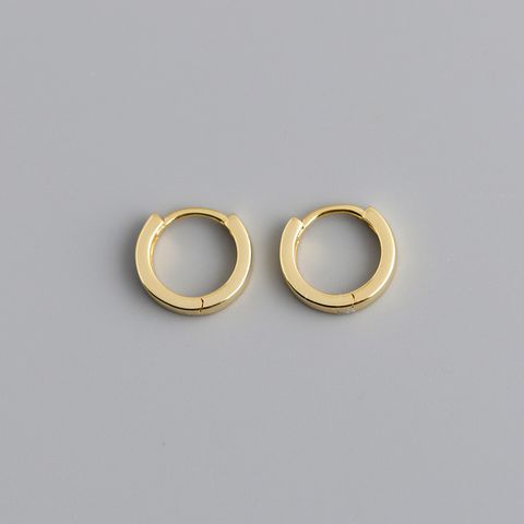1 Pair Fashion Circle Sterling Silver Handmade Earrings