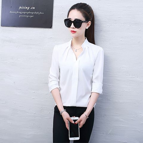 Women's Blouse Long Sleeve Blouses Patchwork Fashion Solid Color