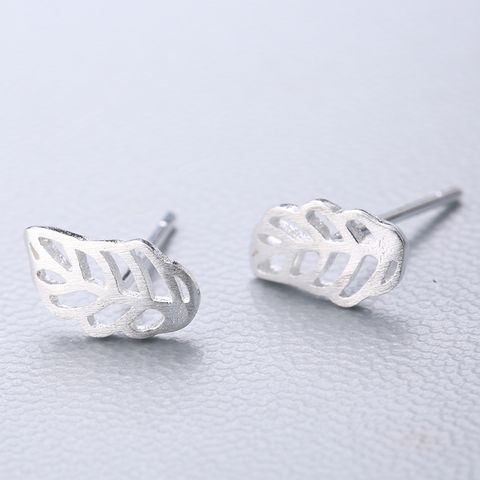 1 Pair Fashion Star Heart Shape Fish Tail Sterling Silver Plating Ear Studs