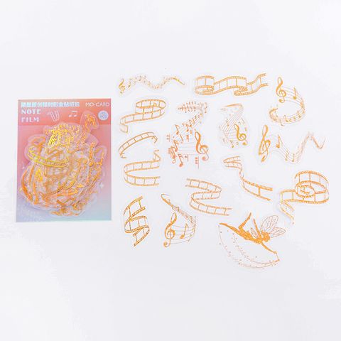 Mocard Pet Hot Color Gold Laser Sticker Paper Bag Golden Dream Series Vintage Journal Diy Stickers 45 Pieces 8 Models