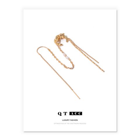 1 Piece Ins Style Geometric Copper Plating Chain Earrings
