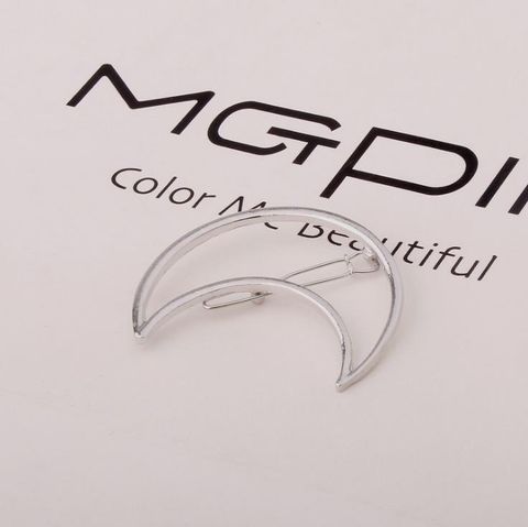 Simple Style Solid Color Alloy Plating Hair Clip 1 Piece