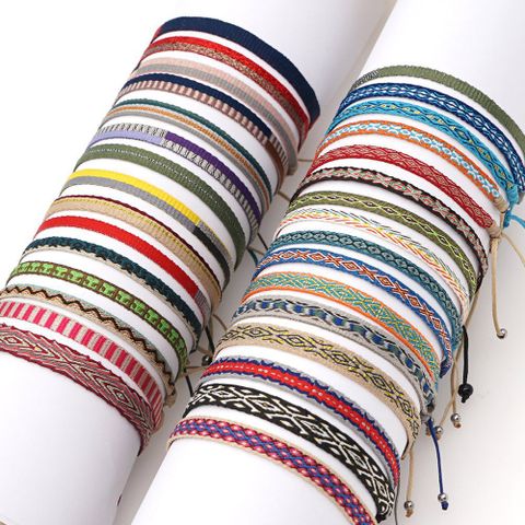 1 Stück Einfacher Stil Farbblock Seil Streifen Paar Armbänder