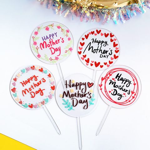 Mother's Day Letter Arylic Family Gathering Party Cake Decorating Supplies 1 Piece