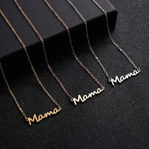 1 Piece Simple Style Letter Alloy Plating Women's Necklace