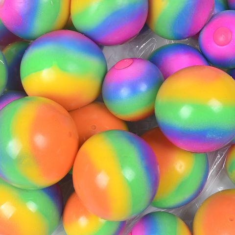 Large Squeeze Vent Rainbow Ball Stress Relief Decompression Toy