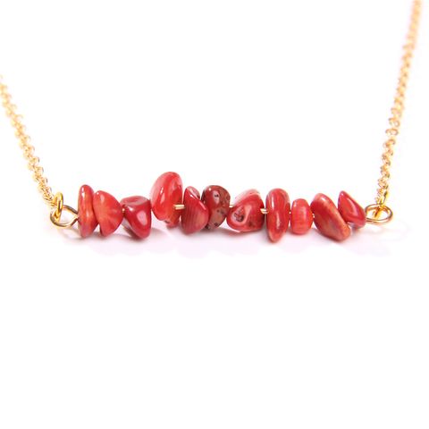 Vacation Irregular Alloy Natural Stone Necklace 1 Piece