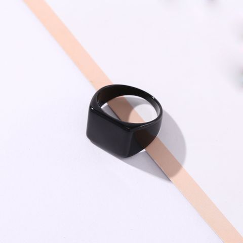 Simple Style Geometric Stainless Steel Men's Rings