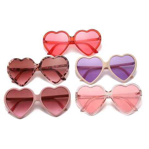 Funny Heart Shape Pc Special-shaped Mirror Full Frame Women's Sunglasses