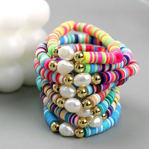 1 Piece Bohemian Colorful Soft Clay Women's Bracelets