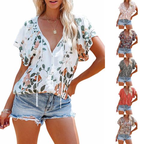 Women's T-shirt Short Sleeve T-shirts Printing Fashion Ditsy Floral