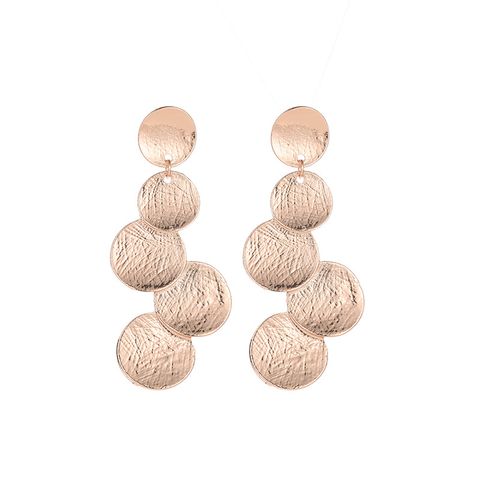 1 Pair Exaggerated Round Alloy Plating Women's Drop Earrings