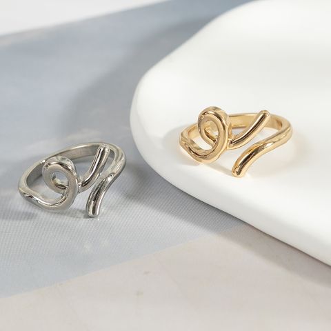 1 Piece Simple Style Geometric Metal Women's Rings
