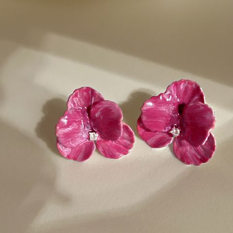 1 Pair Exaggerated Petal Arylic Alloy Women's Drop Earrings