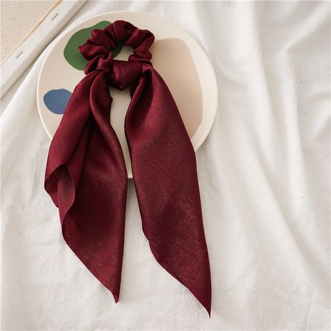 Fashion Solid Color Cloth Handmade Hair Tie 1 Piece