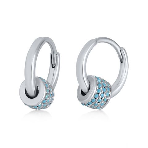 Fashion Geometric Copper Plating Artificial Rhinestones Earrings 1 Pair