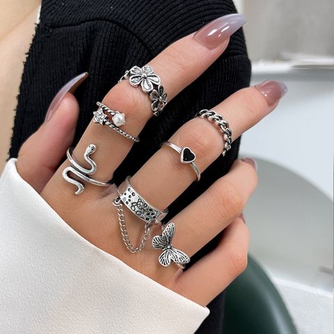 1 Set Fashion Geometric Alloy Plating Women's Rings