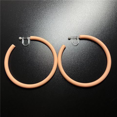 1 Pair Fashion C Shape Solid Color Arylic Ear Studs