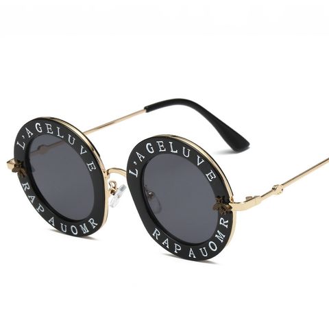 Mode Geometrisch Pc Runder Rahmen Vollbild Sonnenbrille Der Frauen