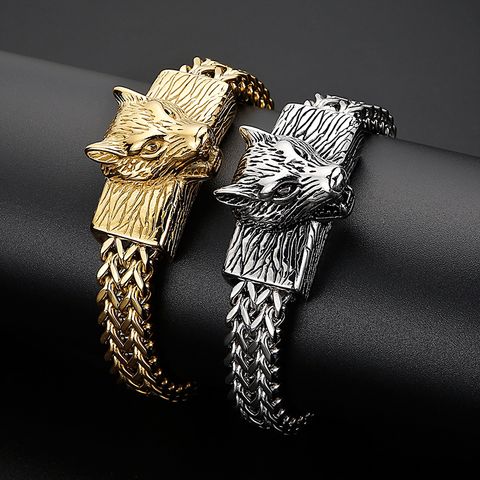 Hip-hop Wolf Titanium Steel Bracelets 1 Piece