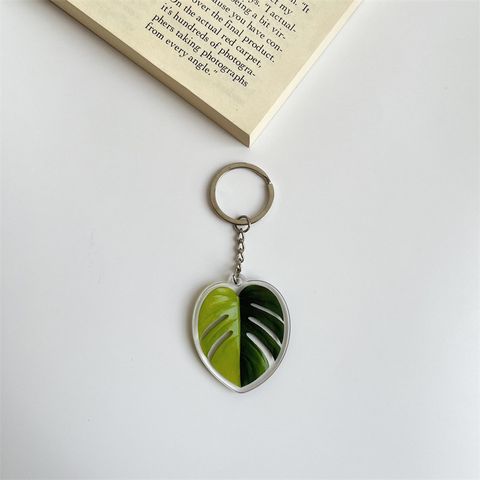 Cute Leaf Arylic Unisex Keychain