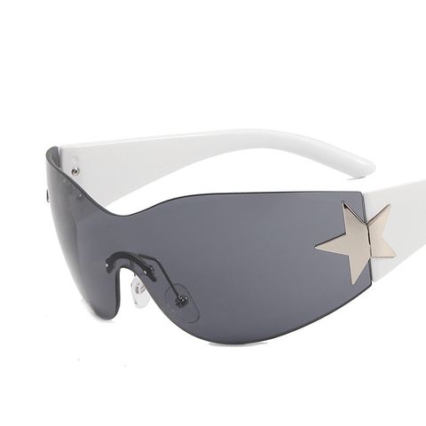 Y2k Star Pc Special-shaped Mirror Frameless Women's Sunglasses