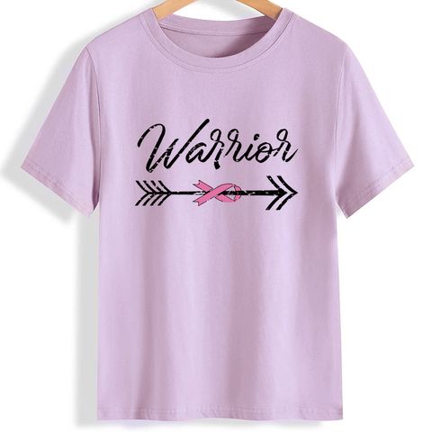 Women's T-shirt Short Sleeve T-shirts Printing Fashion Letter Arrow