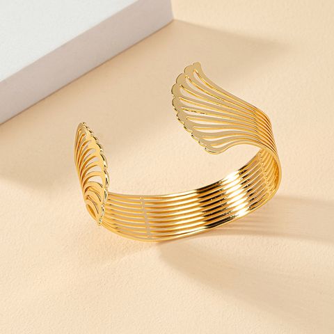 1 Piece Fashion Sector Alloy Plating Hollow Out Women's Bangle