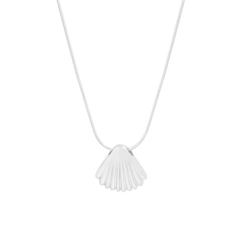 1 Piece Fashion Shell Sterling Silver Plating Pendant Necklace