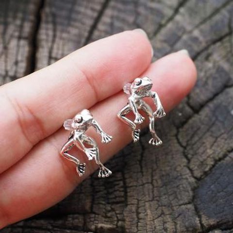 1 Pair Fashion Frog Alloy Women's Ear Studs