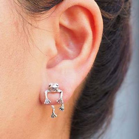 1 Pair Fashion Frog Alloy Women's Ear Studs