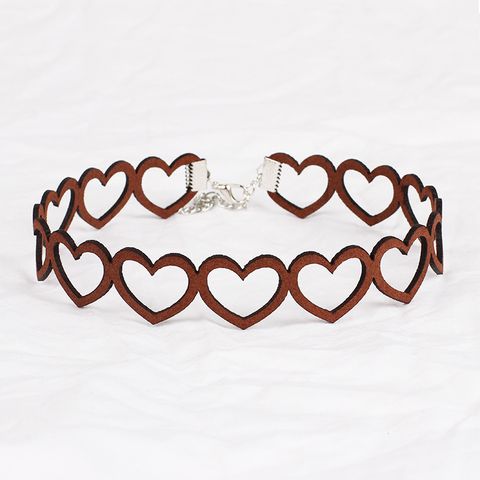 1 Piece Simple Style Heart Shape Velvet Women's Choker