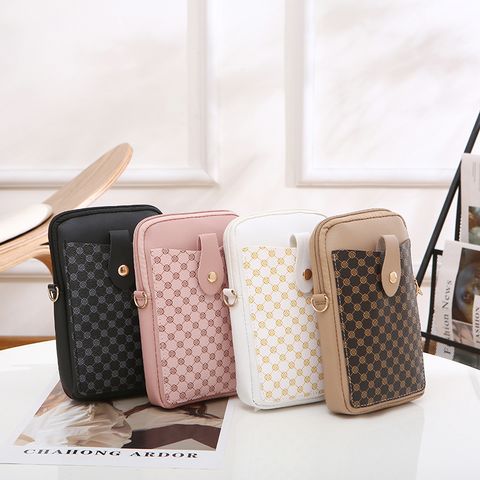 Women's Mini All Seasons Pu Leather Solid Color Vintage Style Square Zipper Phone Wallet