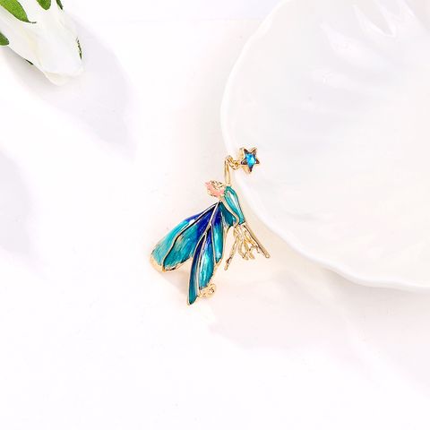 Fashion Dragonfly Alloy Plating Inlay Artificial Rhinestones Women's Brooches 1 Piece