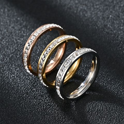 European And American Ornament  New Stainless Ring Douyin Online Influencer Same Style Starry Ring Female Zircon Full Diamond