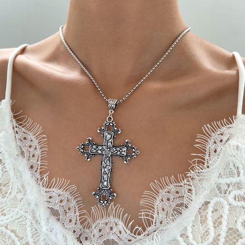 Gothic Cross Alloy Plating 14k Gold Plated Unisex Pendant Necklace
