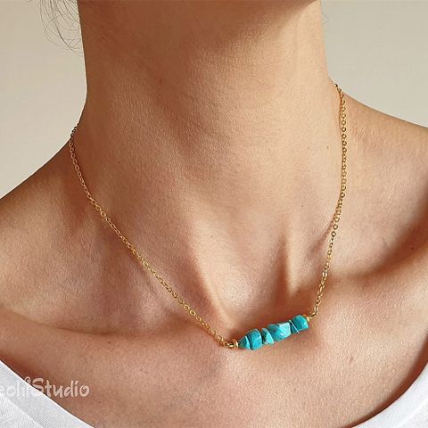 Bohemian Geometric Alloy Turquoise Plating Women's Necklace