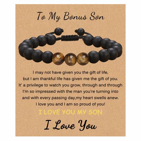 1 Piece Simple Style Geometric Rope Tiger Eye Men's Bracelets