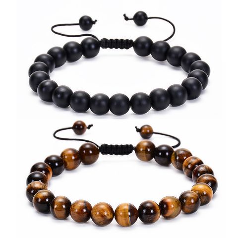 Fashion Ball Frosted Stone Rope Tiger Eye Women's Bracelets
