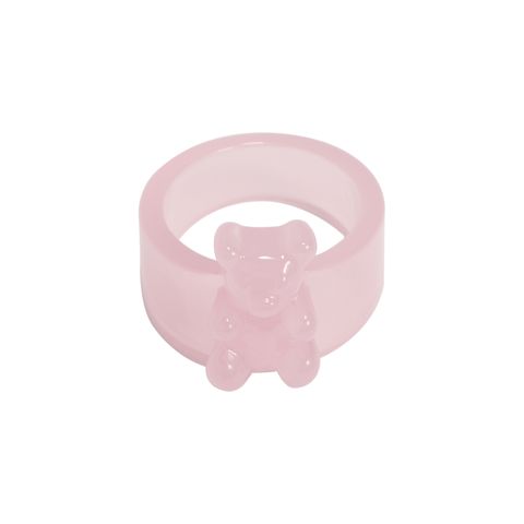 1 Piece Cartoon Style Bear Arylic Women's Rings