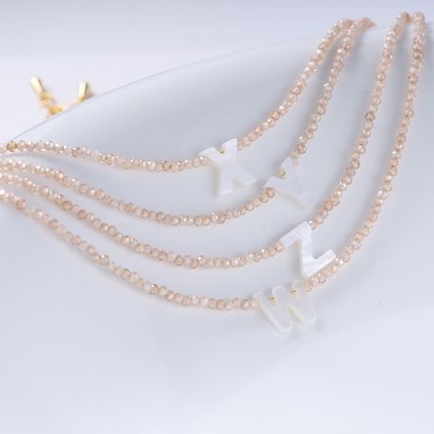 1 Piece Simple Style Letter Shell Beaded Women's Necklace